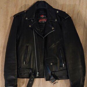 Leather Motorcycle Jacket size 40/medium mens